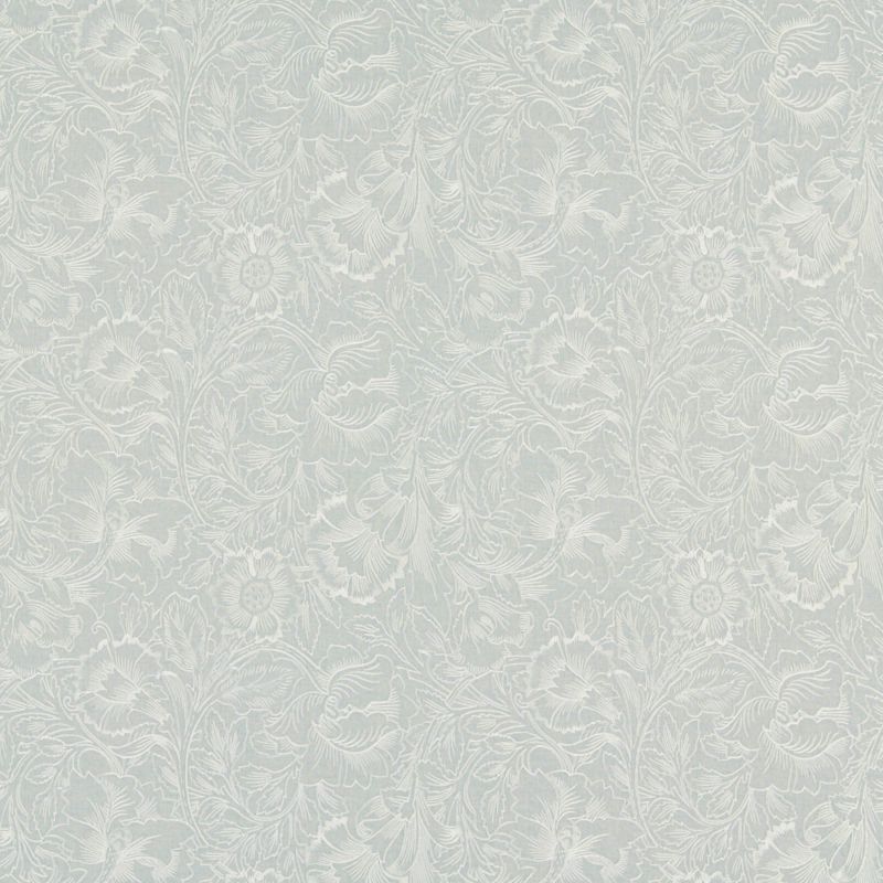 Pure Poppy Embroidery Fabric - Wild Mint - Morris & Co - 236078 - Premier Wallcovering
