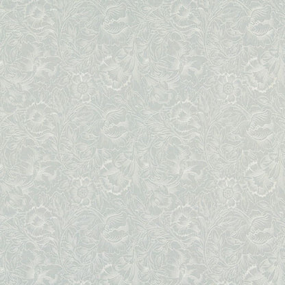 Pure Poppy Embroidery Fabric - Wild Mint - Morris & Co - 236078 - Premier Wallcovering