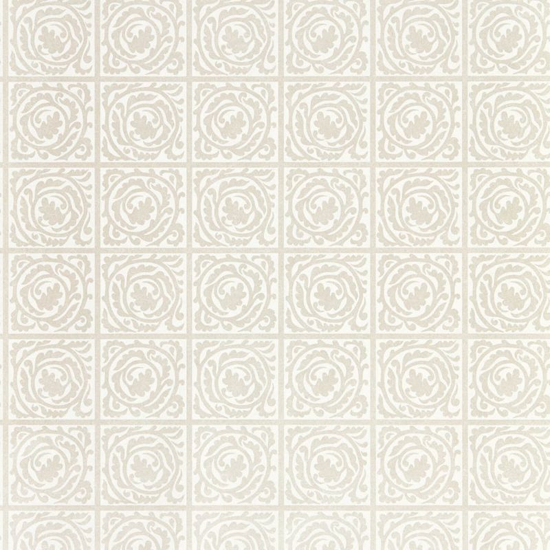 Pure Scroll Wallpaper - White Clover - 216545 - Morris & Co - Premier Wallcovering