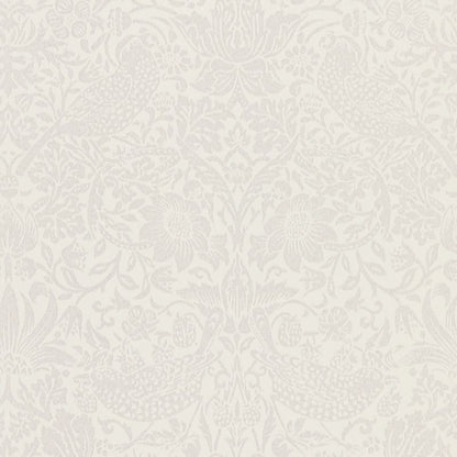 Pure Strawberry Thief Wallpaper - Oyster/Chalk - Morris & Co - 216021 - Morris Wallpaper