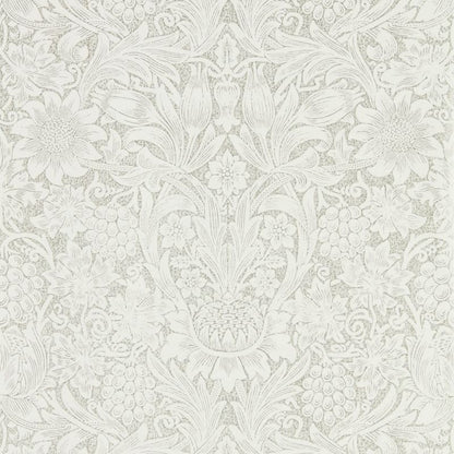 Pure Sunflower Wallpaper - Chalk/Silver - Morris & Co - 216049 - Morris Wallpaper