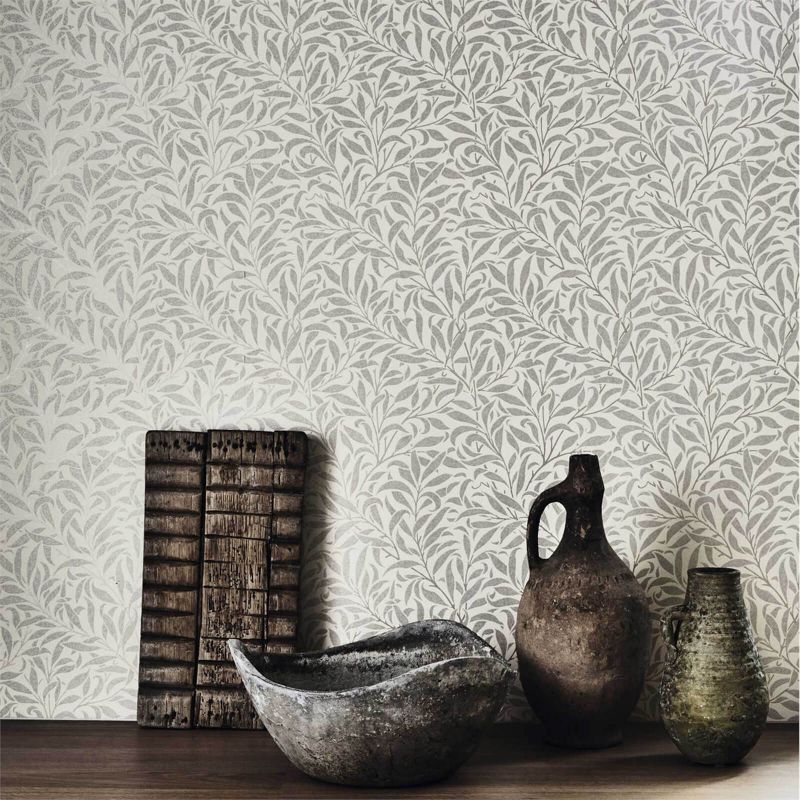 Pure Willow Bough Wallpaper - Ecru/Silver - Morris & Co - 216023 - Morris Wallpaper