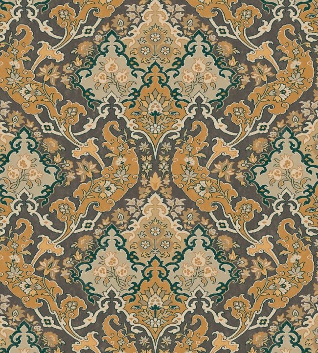 Pushkin Wallpaper - Stone & Ginger on Soot - 108/8042 - Cole & Son - Premier Wallcovering