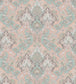 Pushkin Wallpaper - Stone & Duck Egg on Plaster Pink - 108/8044 - Cole & Son - Premier Wallcovering