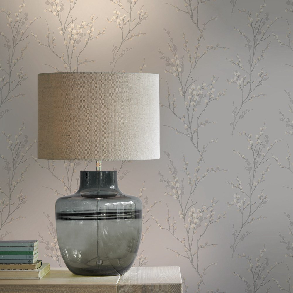 Pussy Willow Wallpaper - Dove Grey - Laura Ashley - 113361 - Premier Wallcovering