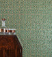 Queens Quarter Wallpaper - Emerald on Metallic Antique Gold - 118/10021 - Cole & Son - Premier Wallcovering