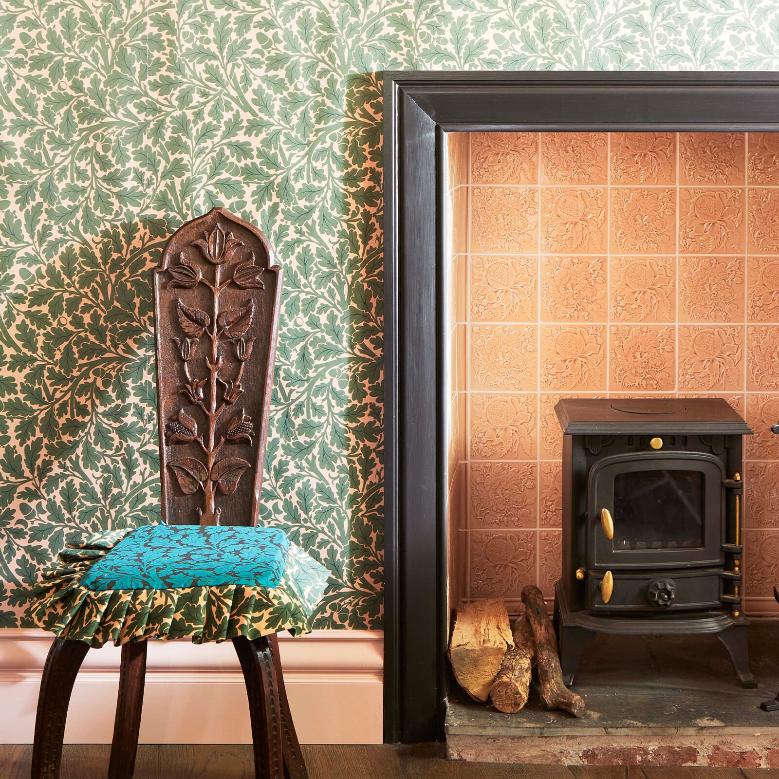 Quercus Wallpaper - Tourmaline - House of Hackney - 1-WA-QUE-DI-OAK-XXX