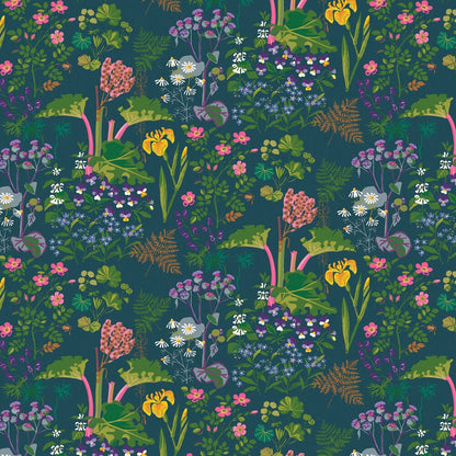 Rabarber Wallpaper - Green - Boråstapeter - 1791 - Premier Wallcovering