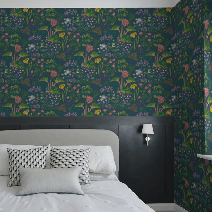 Rabarber Wallpaper - Green - Boråstapeter - 1791 - Premier Wallcovering