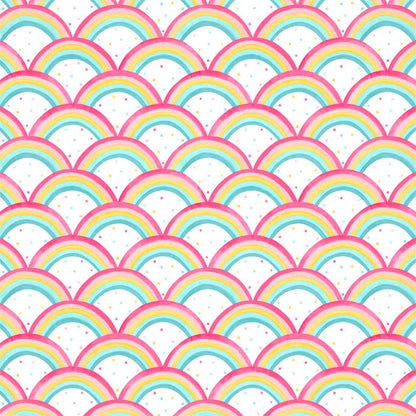 Rainbow Brights Wallpaper - Cherry/Blossom/Pineapple/Sky - Harlequin - HLTF112645