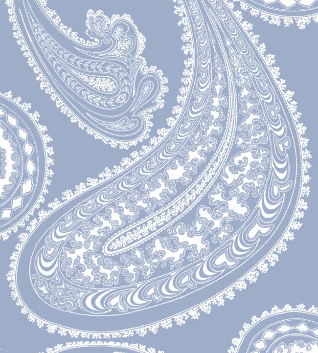 Rajapur Wallpaper - Chalk on Hyacinth Blue - 95/2014 - Cole & Son - Premier Wallcovering