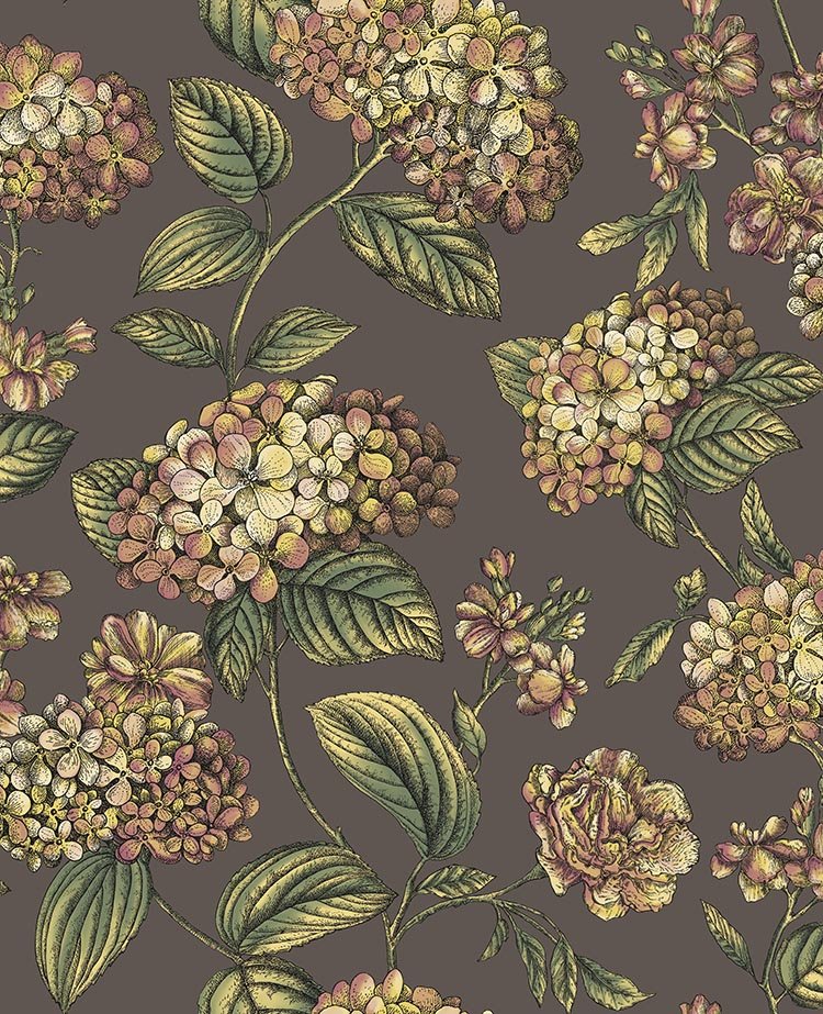Ramo di Ortensia Wallpaper - Autumnal - 123/8041 - Cole & Son - Premier Wallcovering