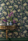 Ramo di Ortensia Wallpaper - Lime & Purple on Ink - 123/8042 - Cole & Son - Premier Wallcovering