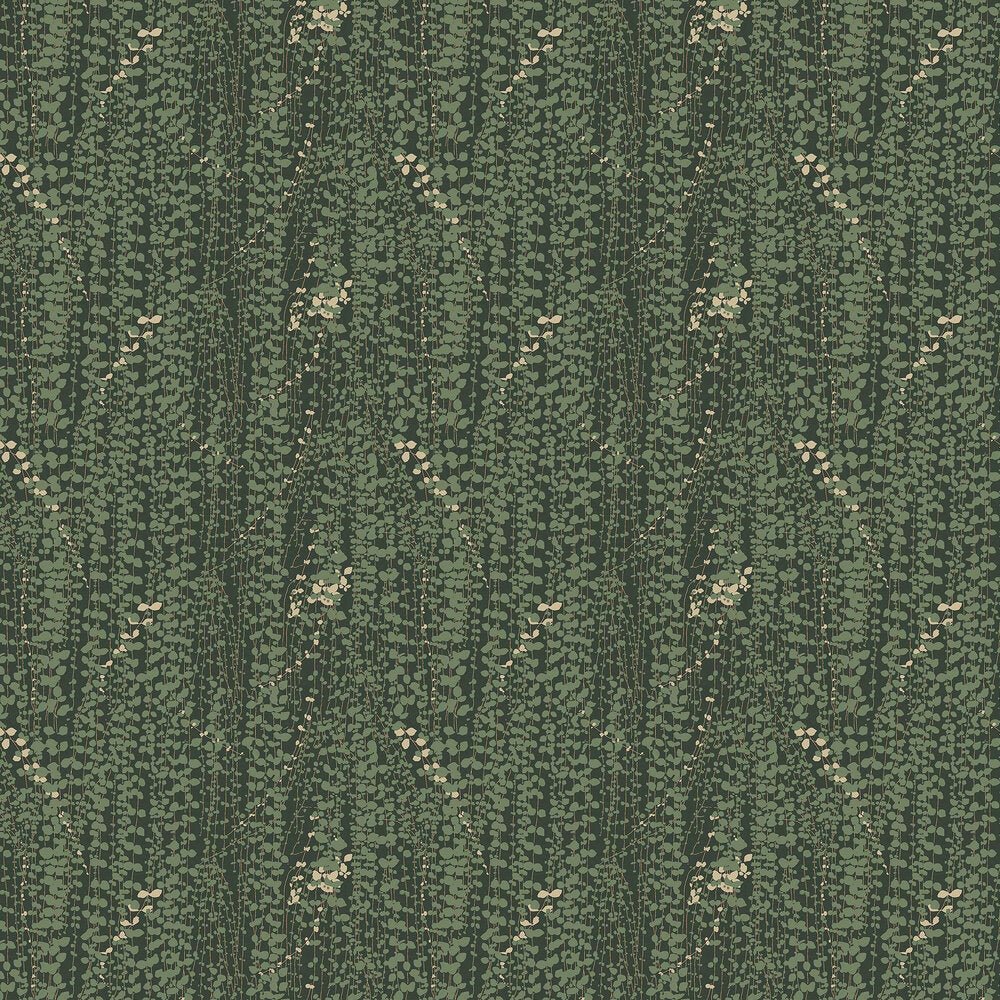 Ranke Wallpaper - Dark Green - Boråstapeter - 1983 - Premier Wallcovering