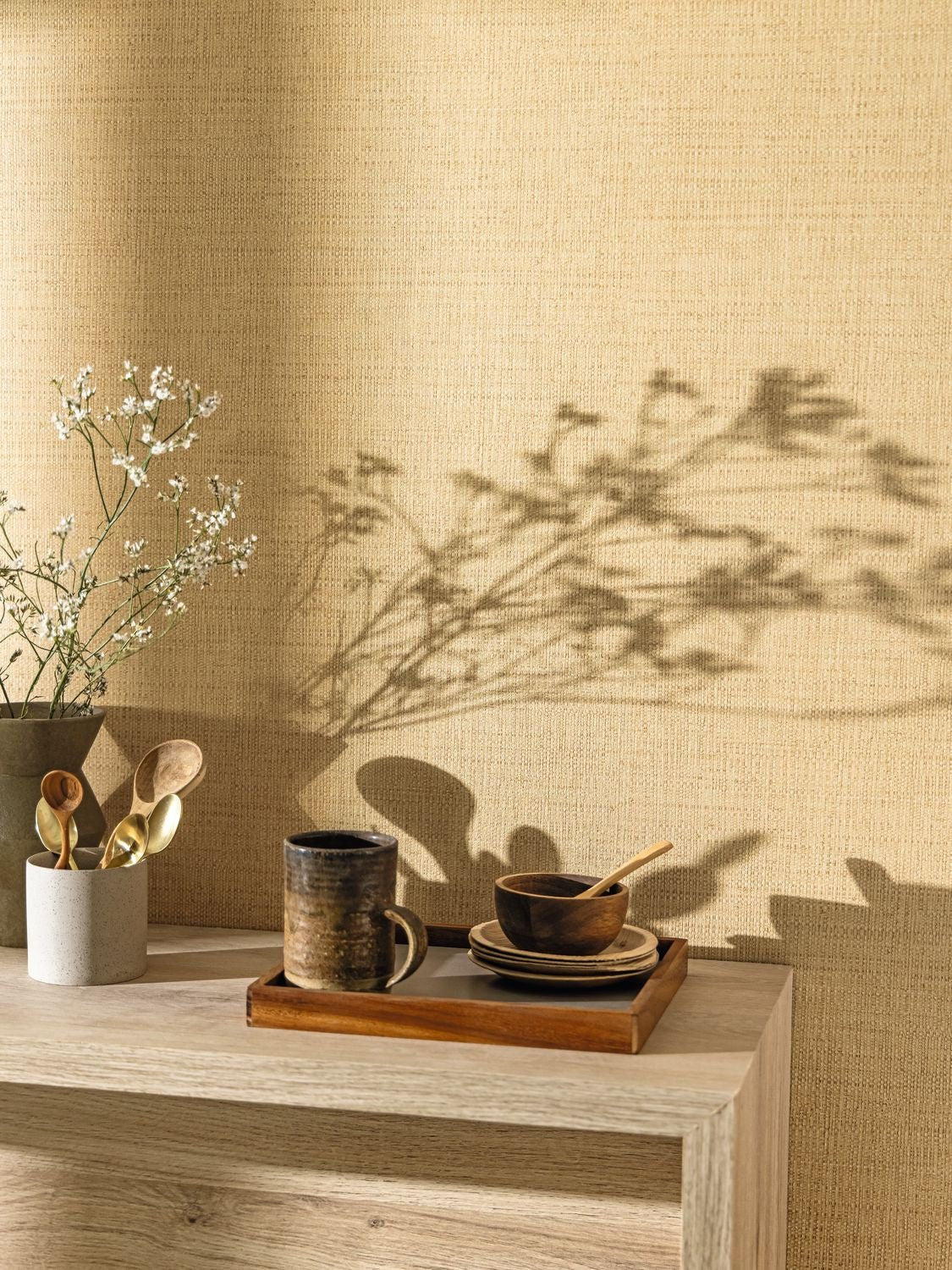 Raphia Wallpaper - Vanille - Caselio - 105971245