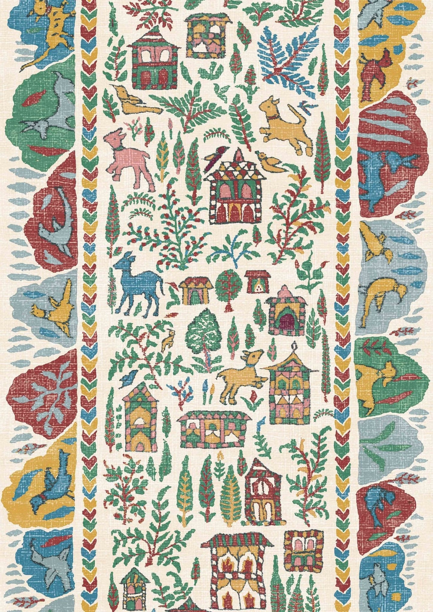 Ravi Ribbon Wallpaper - Garland - Lewis & Wood - Premier Wallcovering