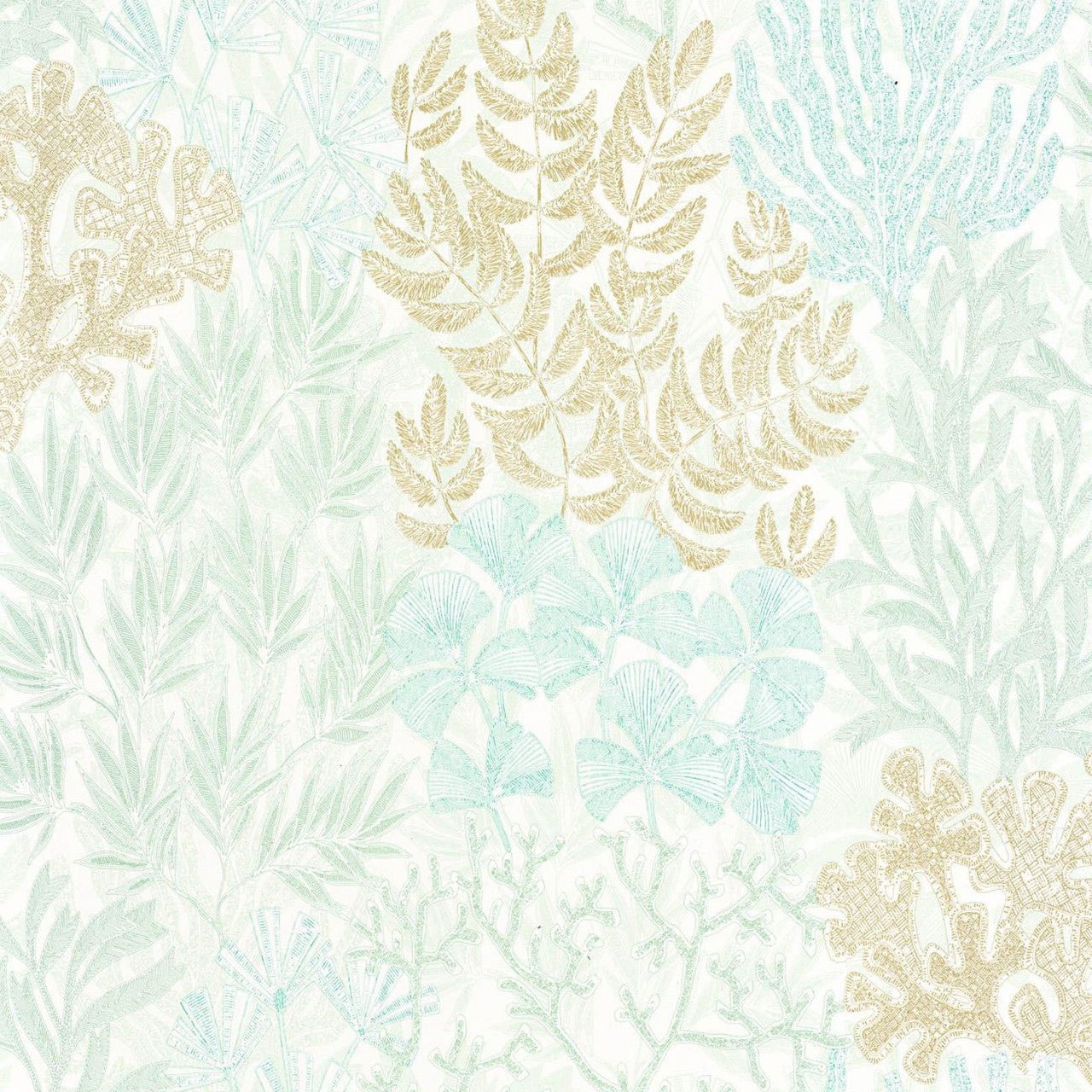 Recif Voyage Onirique Wallpaper - Vert D'eau - Casadeco - 87227211 - Premier Wallcovering