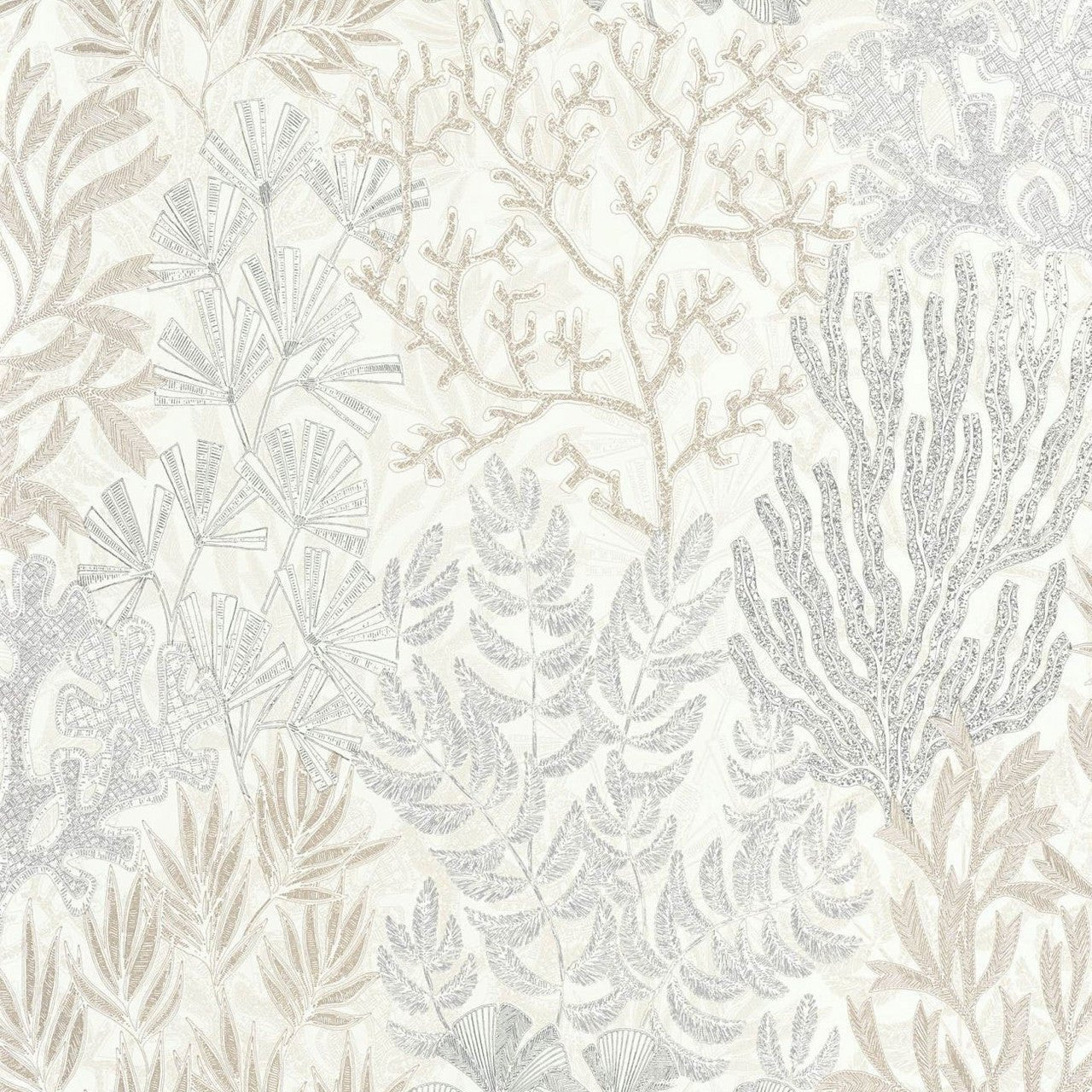 Recif Voyage Onirique Wallpaper - Naturel - Casadeco - 87221030 - Premier Wallcovering