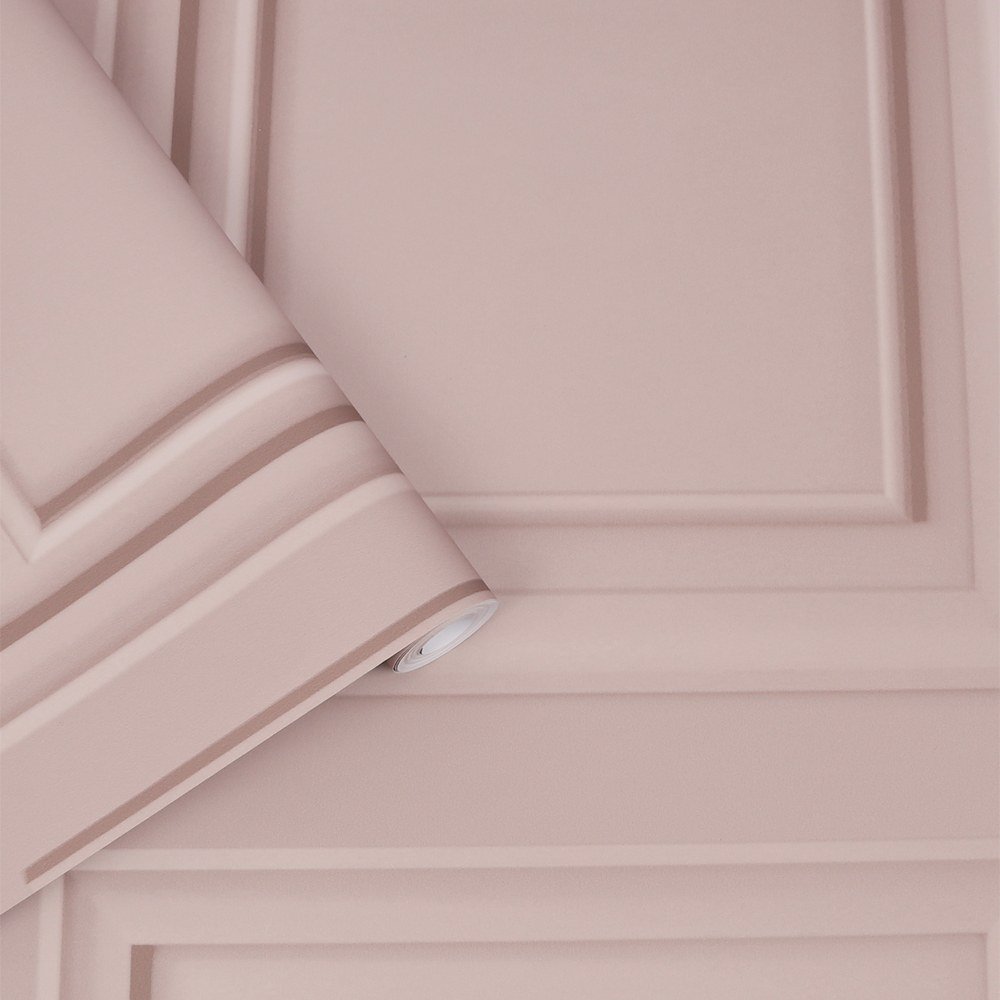 Redbrook Wood Panel Wallpaper - Blush - Laura Ashley - 115257 - Premier Wallcovering