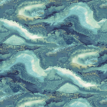 Reflected Obsidian Wallpaper - Azurite - Harlequin - HQN2112852