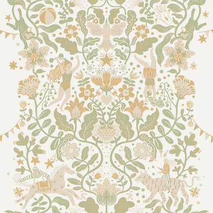 Resan Foliage Wallpaper - Green/ Beige - Galerie - Resan - 29025 - Premier Wallcovering