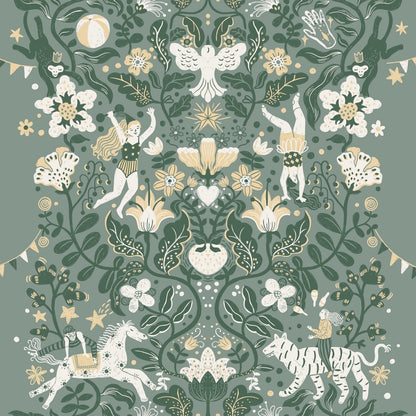 Resan Foliage Wallpaper - Green - Galerie - Resan - 29027 - Premier Wallcovering