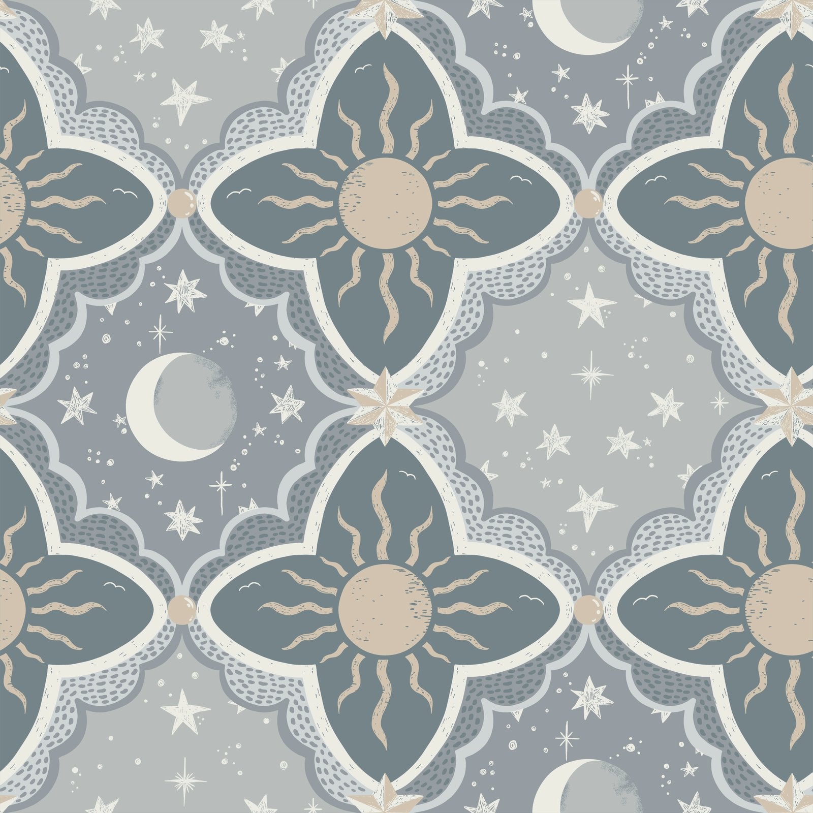 Resan Kids Star Wallpaper - Blue - Galerie - Resan - 29034 - Premier Wallcovering