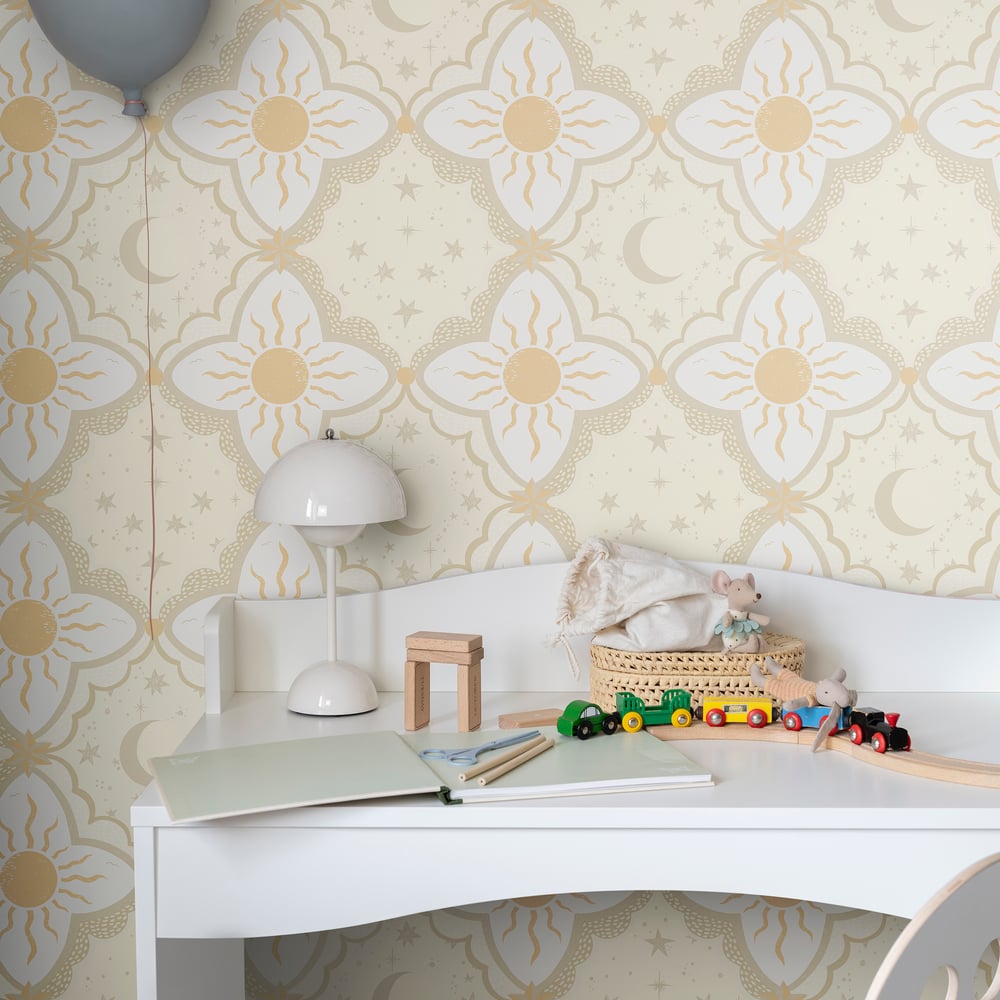 Resan Kids Star Wallpaper - Cream - Galerie - Resan - 29032 - Premier Wallcovering