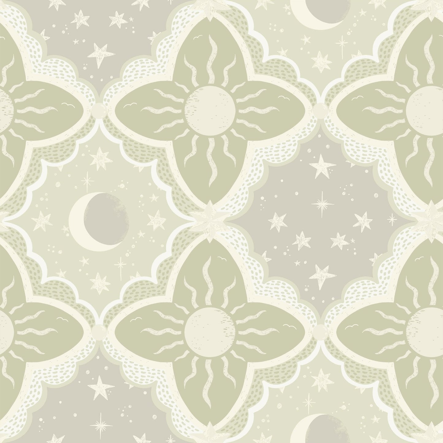 Resan Kids Star Wallpaper - Green - Galerie - Resan - 29033 - Premier Wallcovering