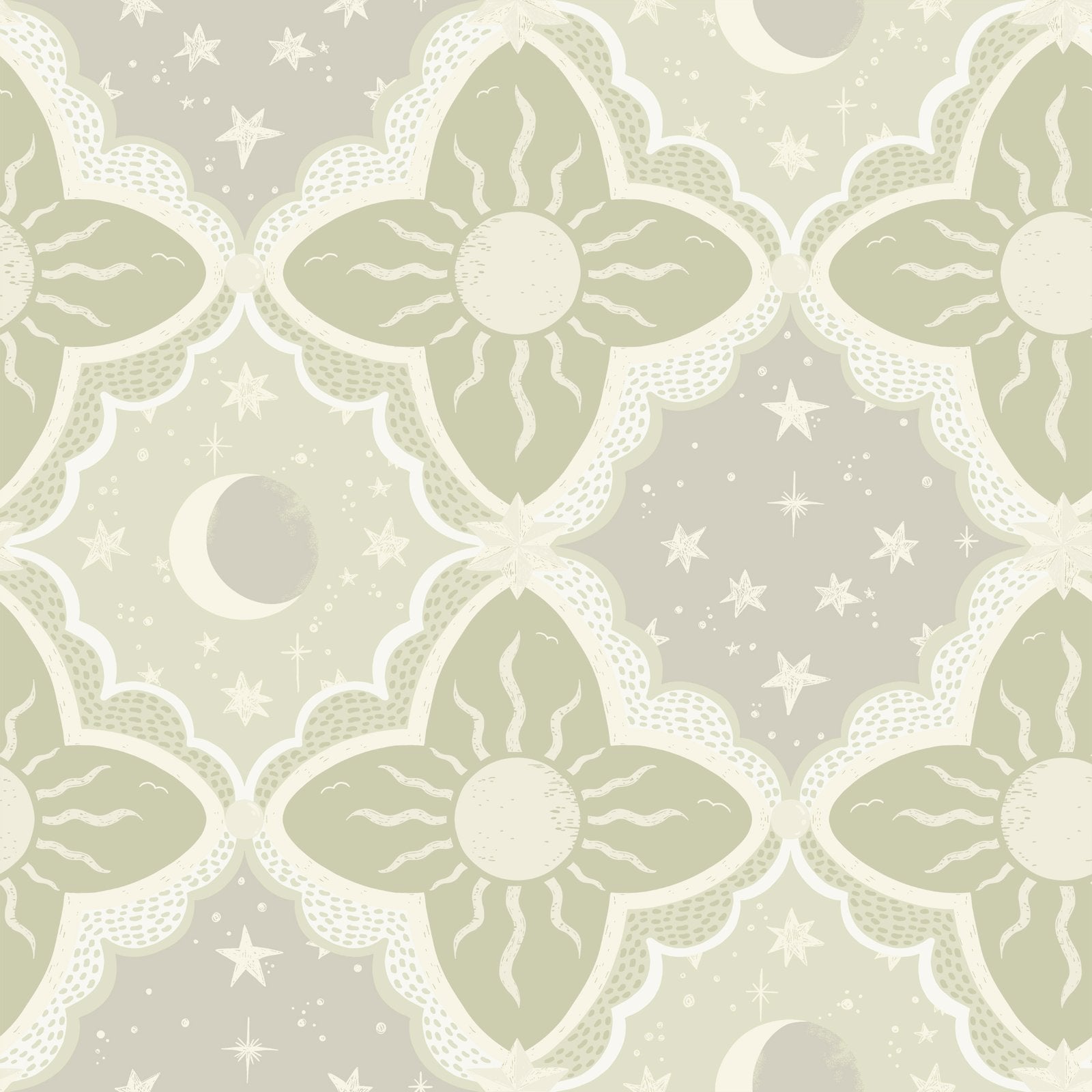 Resan Kids Star Wallpaper - Green - Galerie - Resan - 29033 - Premier Wallcovering