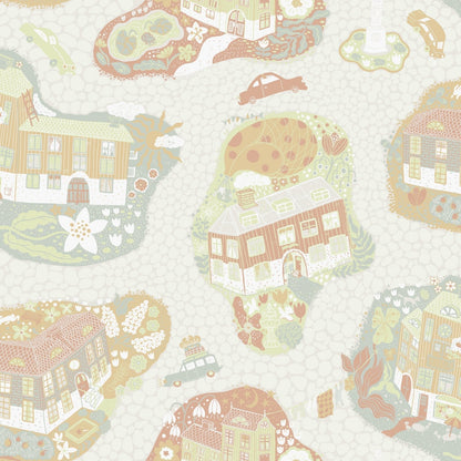 Resan Staden Town Wallpaper - Silver Grey - Galerie - Resan - 29007 - Premier Wallcovering