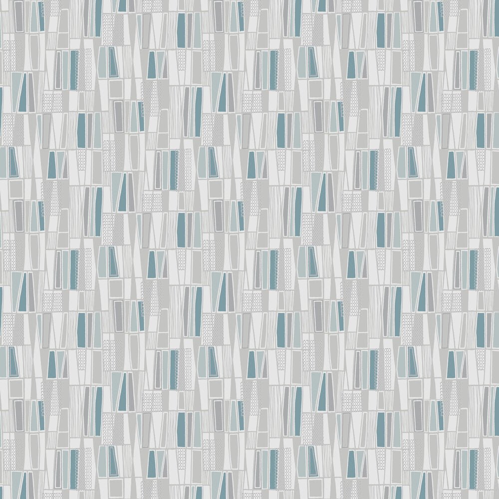 Retro Wallpaper - Grey / Blue - Boråstapeter - 5470 - Premier Wallcovering