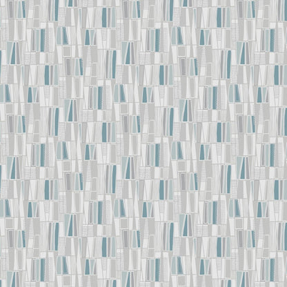Retro Wallpaper - Grey / Blue - Boråstapeter - 5470 - Premier Wallcovering