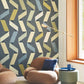 Ribbon Game Color Game Wallpaper - Bleu - Casadeco - 200646767 - Premier Wallcovering