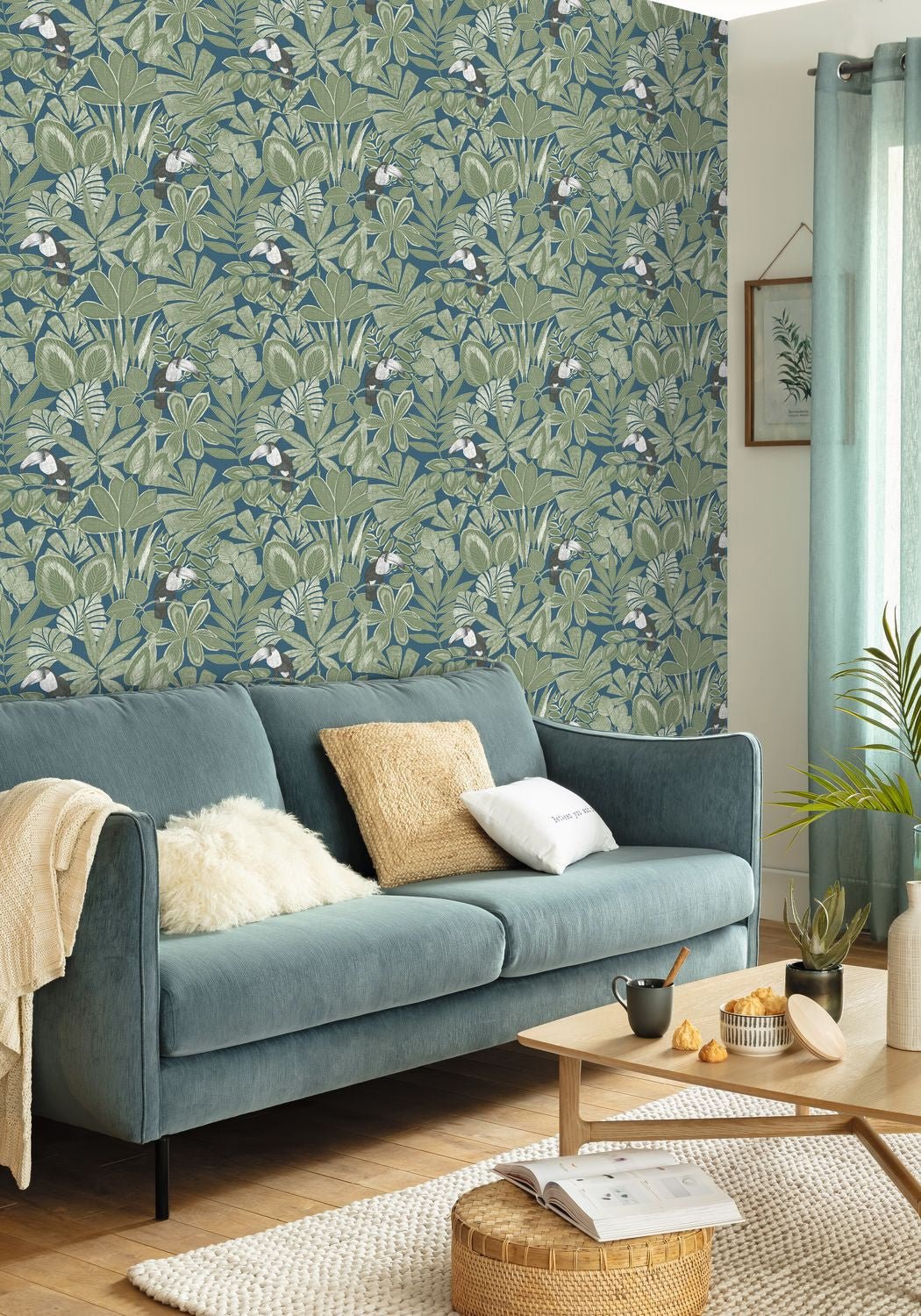 Rio Wallpaper - Kaki Bleu - Caselio - 103926791