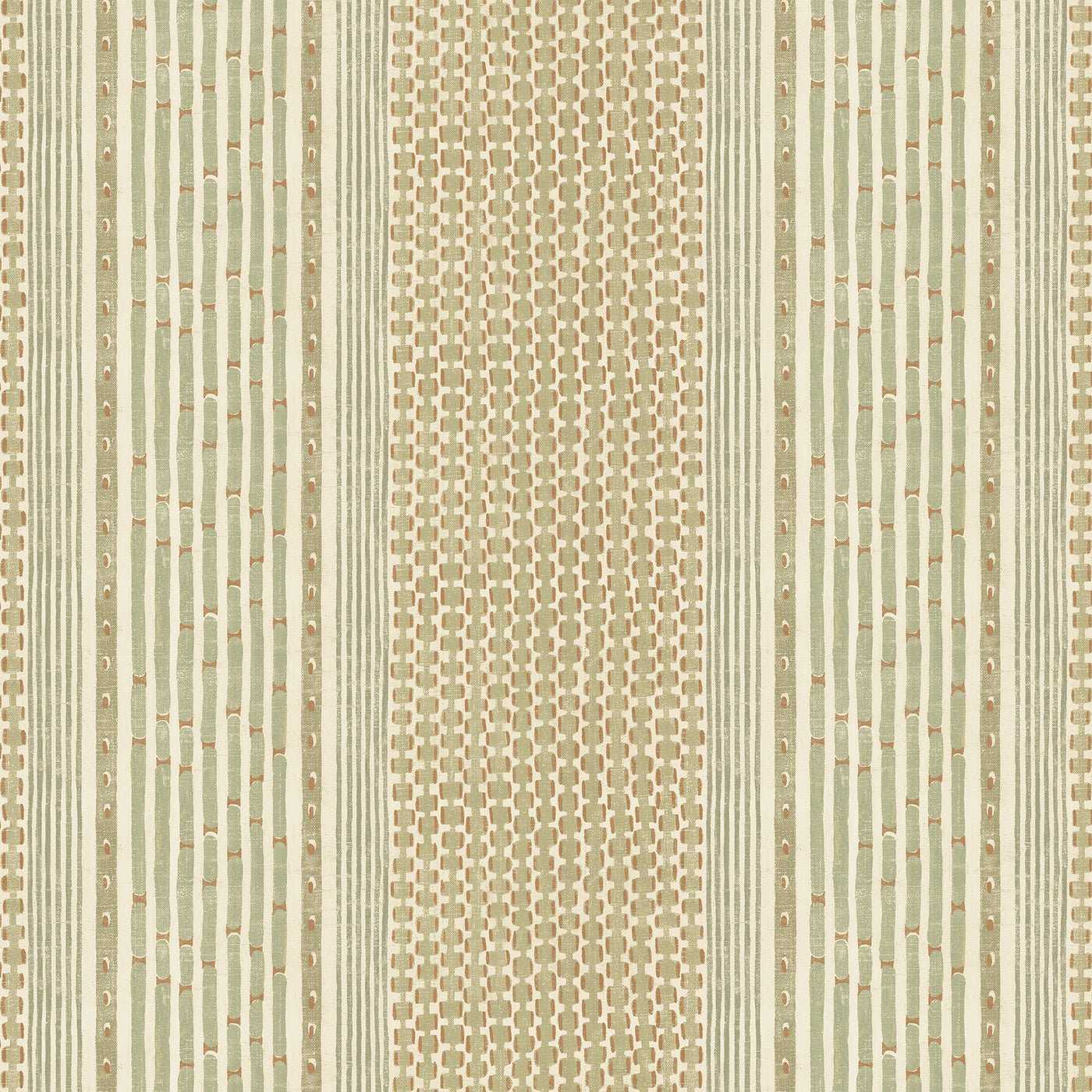 Rita Stripe Wallpaper - Sage and Orange - Josephine Munsey - JMW-104231 - Premier Wallcovering