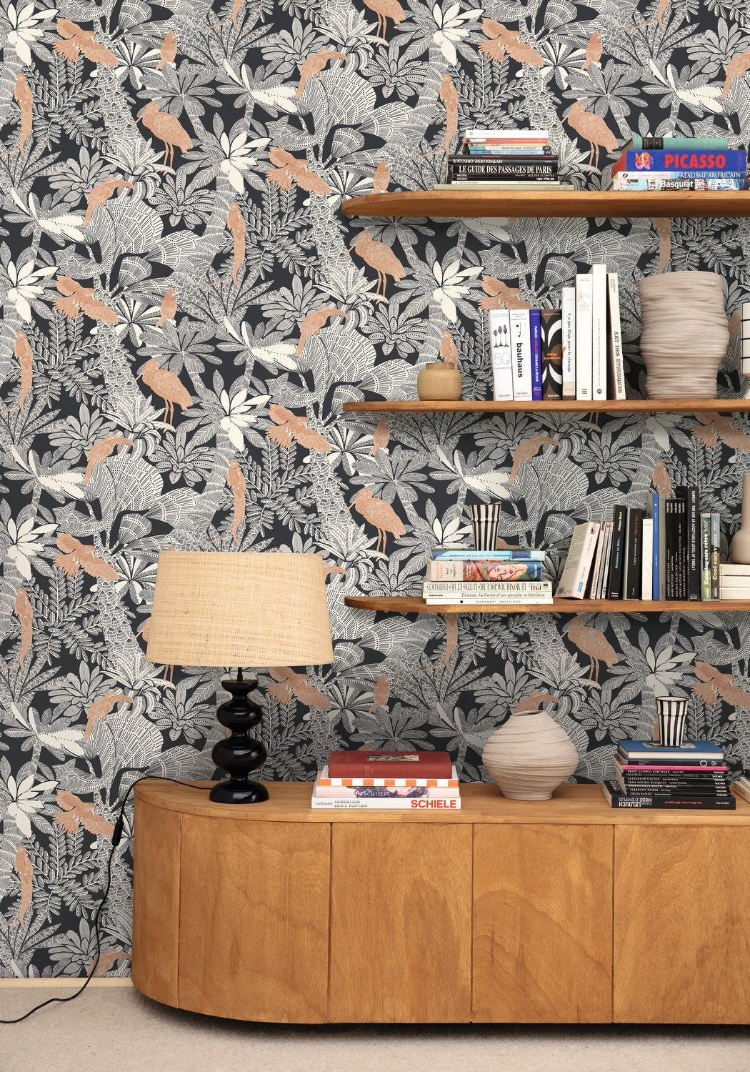 Riviera Wallpaper - Noir Cuivre - Caselio - 104268123