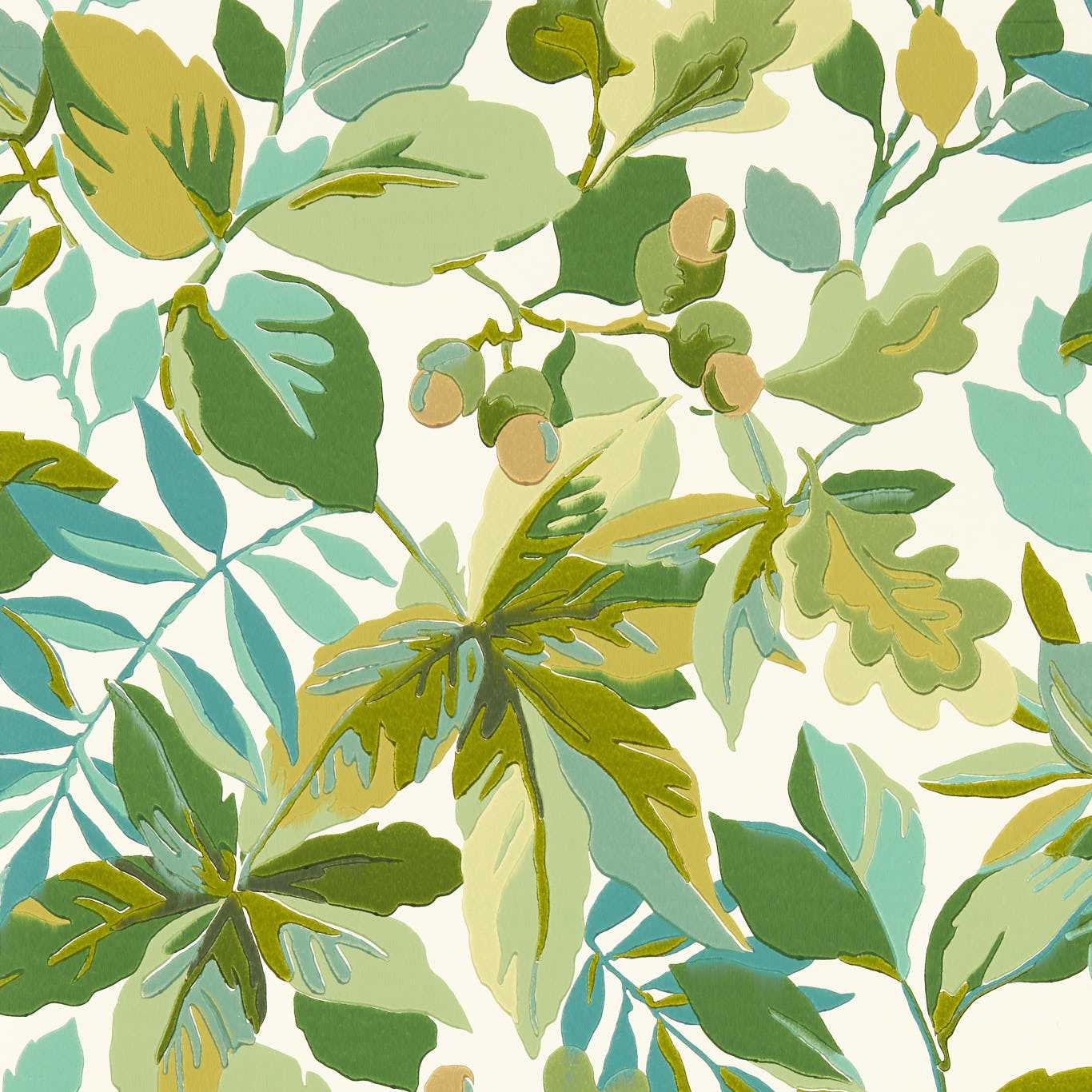 Robin's Wood Wallpaper - Botanical Green - DABW217223 - Sanderson