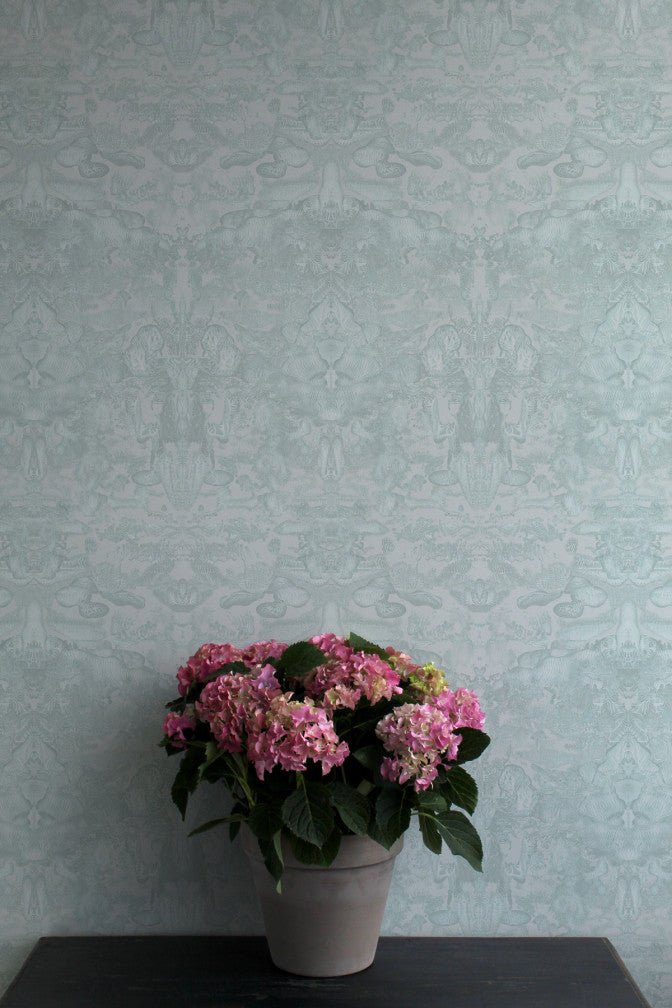 Roller Blotch Wallpaper - Pastel Blue - Timorous Beasties - TB/ROLB/FIB/02 - Premier Wallcovering