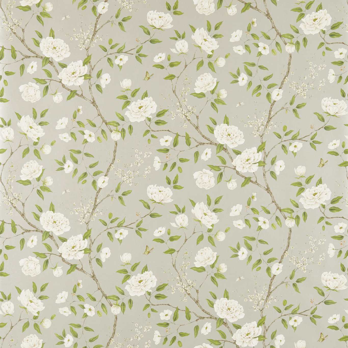 Romeys Garden Wallpaper - Silver - ZWOO311333 - Zoffany