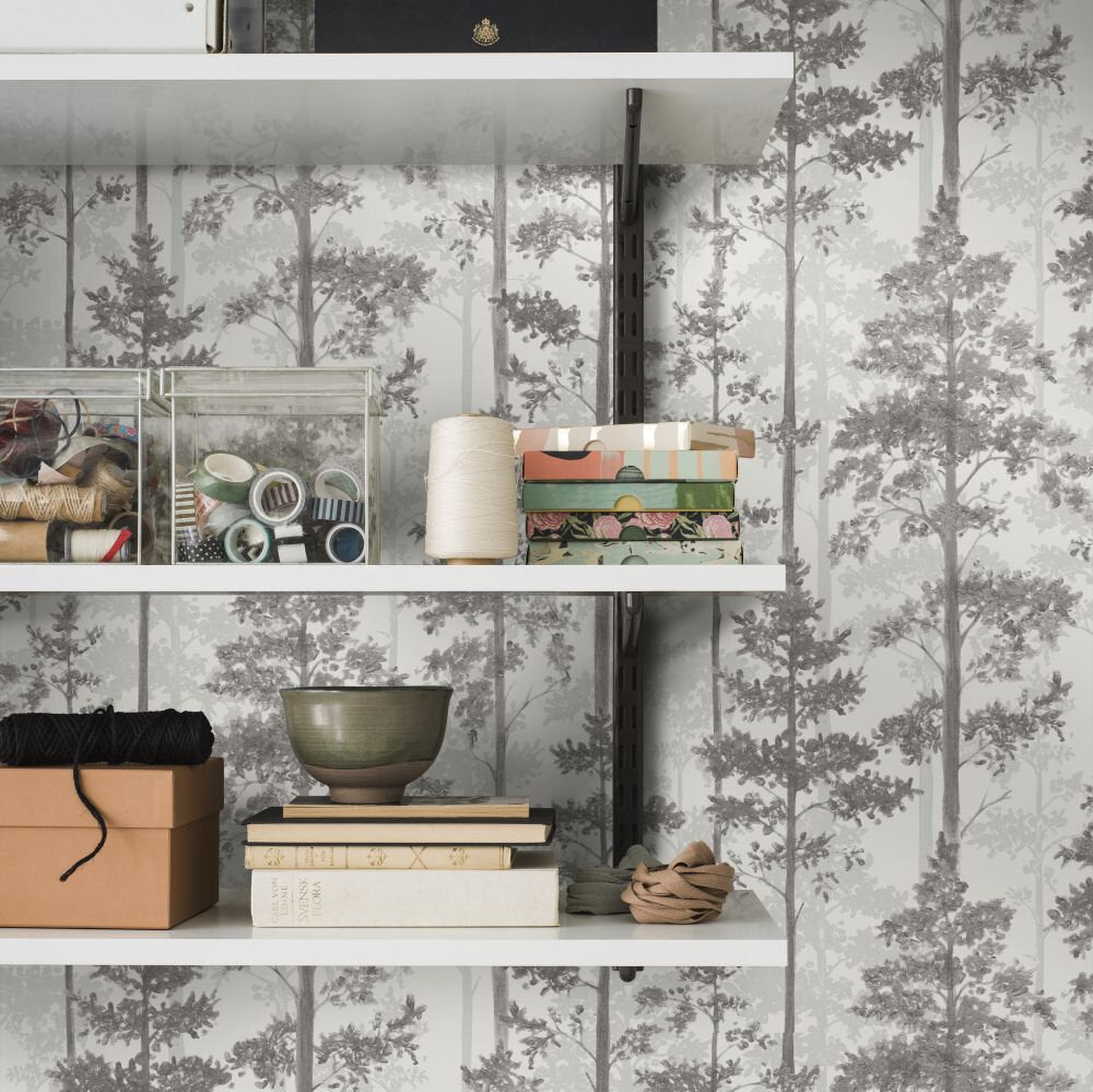Ronja Wallpaper - Grey - Boråstapeter - 38765 - Premier Wallcovering