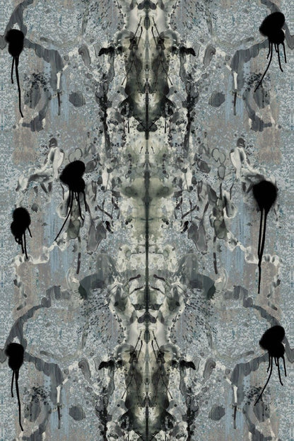 Rorschach Superwide Wallpaper - Blue Grey - Timorous Beasties - ROR/RSW/OBRN/01 - Premier Wallcovering