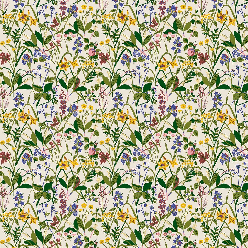 Ros och Lilja Wallpaper - Multi - coloured - Boråstapeter - 1962 - Premier Wallcovering