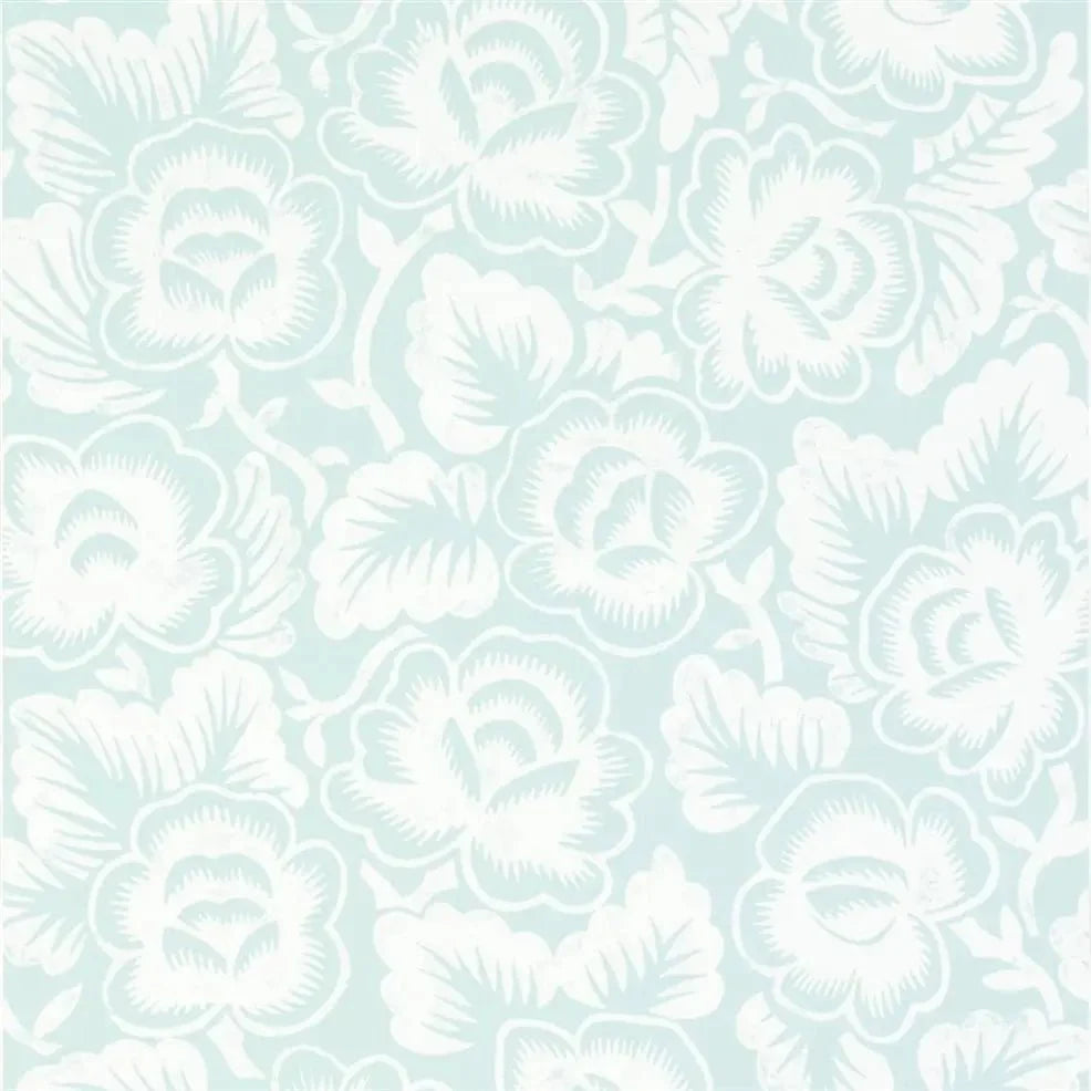 Rosario Wallpaper - Aqua - P592/10 - Designers Guild