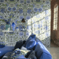 Rose De Damas Wallpaper - Cobalt - PDG1168/01 - Designers Guild