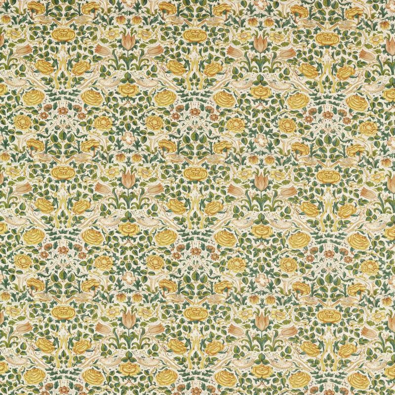 Rose Fabric - Weld/Leaf Green - Morris & Co - 227022 - Premier Wallcovering
