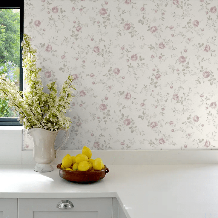 Rose Garden Wallpaper - Ivory - Boråstapeter - 6928 - Premier Wallcovering