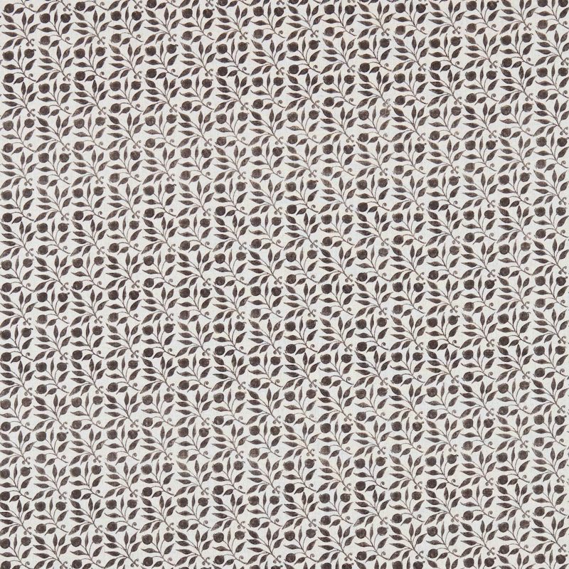 Rosehip Fabric - Black/Ecru - Morris & Co - DM3P224488 - Premier Wallcovering