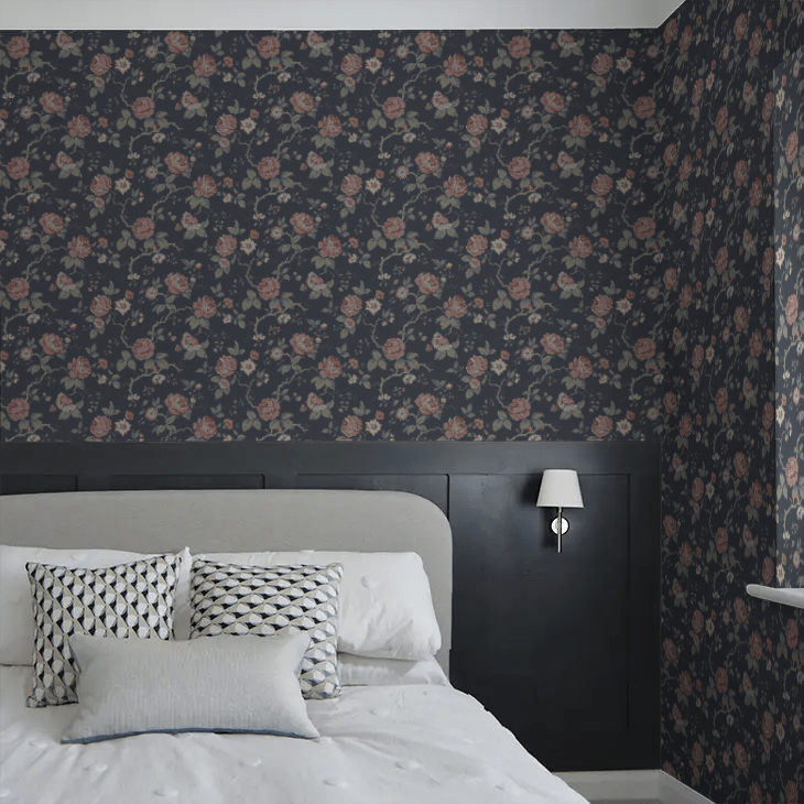 Rosentrad Wallpaper - Charcoal - Boråstapeter - 4825 - Premier Wallcovering