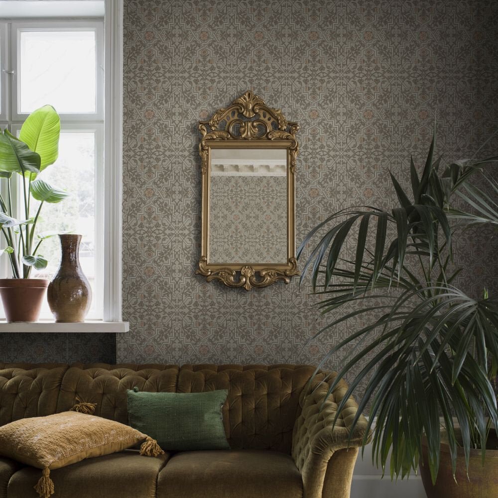 Rosenvinge Wallpaper - Greige - Boråstapeter - 4590 - Premier Wallcovering